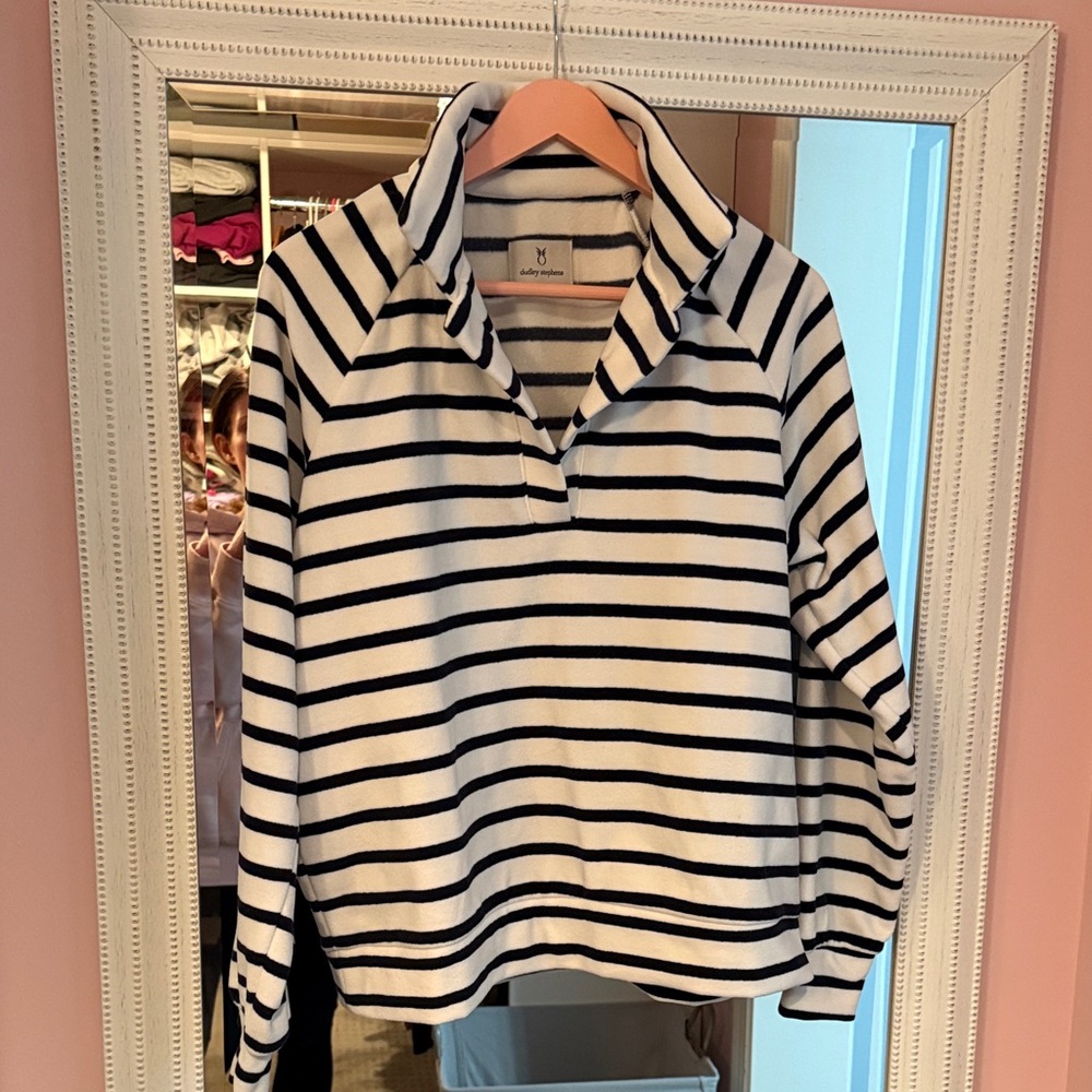 Dudley Stephens Navy and White terry velo - small